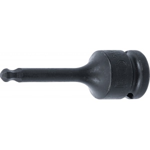 Bit de impact Inbus cu cap sferic 8 mm, lungime 75 mm, antrenare 1/2", BGS 5488-6 - Img 1