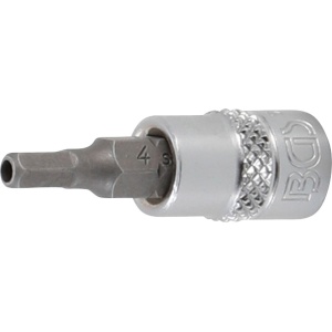 Bit Inbus 4 mm cu gaura pe tubulara 1/4" (6,3 mm), BGS 5156-4