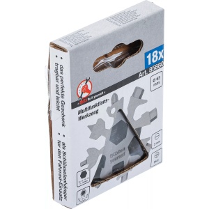 Cheie multifuncţională tip breloc fulg de zăpadă, 18-in-1, BGS DIY 85880 - Img 8
