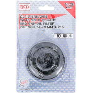 Cheie pentru filtru de ulei, 74-76 mm x P15, BGS 1039-74-76 - Img 4