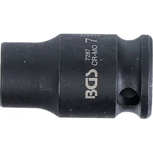Cheie tubulară de impact, 6 colțuri, 6,3 mm (1/4"), 7 mm, B-7287 - Img 3