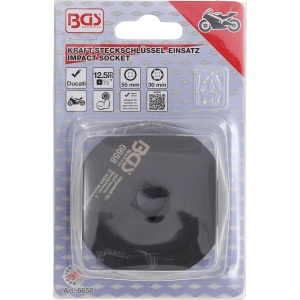 Cheie tubulara de impact hexagon / dodecagon, 12,5 mm (1/2") pentru fixare roata Ducati, 30 / 55 mm, BGS 6658 - Img 2