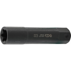 Cheie tubulara de impact Profil E22, lungime100 mm, antrenare hexagon 22 mm, BGS 5246-E22