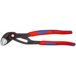 Cleste Cobra® QuickSet pentru tevi si pompe de apa, manere izolate cu mansoane bimaterial, lungime 250 mm, Knipex 8722250 - Img 3