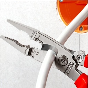 Cleste multifunctional pentru electricieni Ø 15 mm / 50 mm², lungime 200 mm, Knipex 1381200 - Img 3