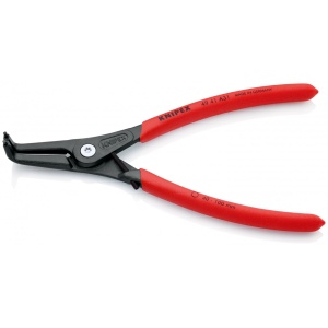 Cleste pentru inele de siguranta de exterior, manere acoperite cu material plastic aderent, lungime 210 mm, Knipex 4941A31