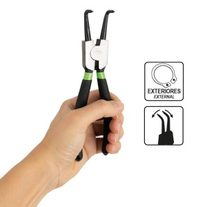 Cleşte seeger exterior vârf curbat 7" 180mm, JBM 51020 - Img 4
