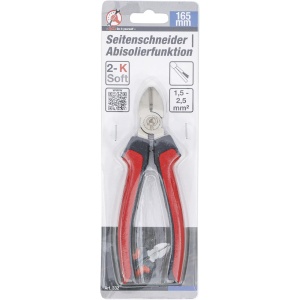 Cleste sfic cu manere izolate prevazut cu 2 fante pentru dezizolat cabluri electrice (1.5 mm² & 2.5 mm²), 165mm, BGS DIY 332 - Img 4