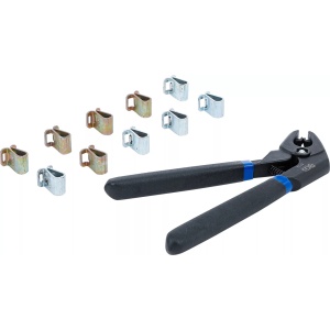Cleste si cleme de fixare a foilor de tabla, deschidere pana la 5 mm, 11 piese, BGS 8774 - Img 7