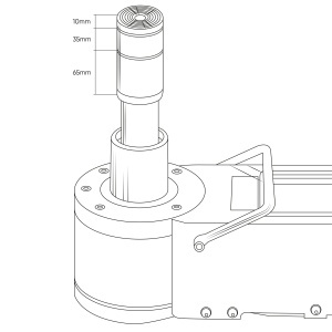 Cric hidraulic pentru camioane 20 / 40 tone, sarcina max. 40 tone, JBM 54516 - Img 8