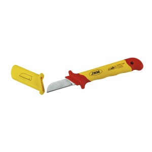 Cuţit izolat VDE pentru electricieni, lungime 180 mm, JBM 53164 - Img 1