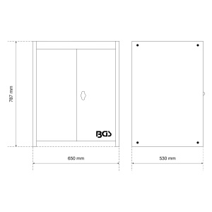 Dulap de atelier, 2 uşi cu 1 bază de compartimente, BGS 80201 - Img 2