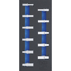 Echipare pentru dulap 1/3,tubulare adanci in 6 pct, 3/8'', 45157 mm, BGS 4058