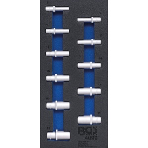 Echipare pentru dulap 1/3, tubulare adanci in inch, 3/8'', 11 piese, BGS 4099