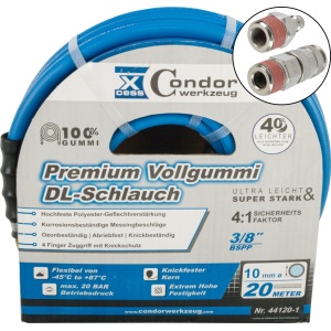 Furtun DL ø10mmx20m, cauciuc solid de ultimă generație, cuplare rapidă, Condor 44120-2