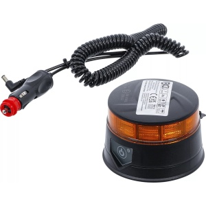 Girofar cu acumulator galben cu magnet 12 V / 24 V Ø 130 mm, BGS 70343 - Img 1