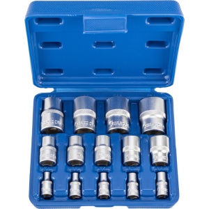 Inserții pentru chei tubulare, 14 bucăți, 1/4+3/8+1/2", profil E E4-24, Condor 1005 - Img 1