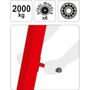 Macara girafa pentru ridicat motoare, capacitate max. 2 tone, Yato YT-55557 - Img 4