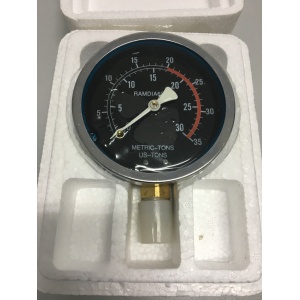 Manometru pentru presa de rulmenti cu sarcina max. 20 tone, Metric-Tons/US-Tons, scala 0-30/0-35, RAMDIA 60, TLTON20T - Img 2