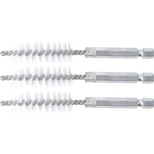 Perii nylon 14 mm, 6,3 mm (1/4") 3 piese, BGS 3078-14-N