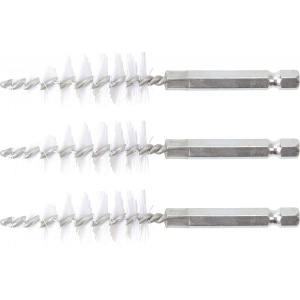 Perii nylon 18 mm, 6,3 mm (1/4") 3 piese, BGS 3078-18-N