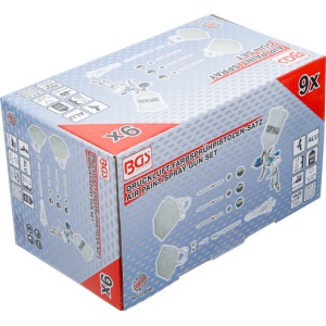 Pistol de vopsit pneumatic, cu 3 duze de pulverizare, 1,2 - 1,7 - 2,0 mm, BGS 70048 - Img 5