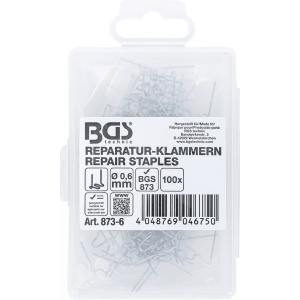 Set agrafe pentru reparatii piese din plastic Tip W, grosime fir Ø 0.6 mm, 100 piese, BGS 873-6 - Img 4