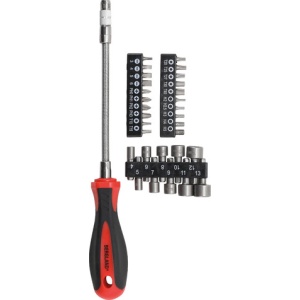 Set antrenor tip surubelnita cu tija flexibila, biti si tubulare, 31 piese, BGS DIY 20131
