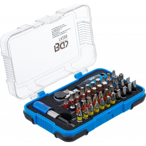 Set biţi Color cu clichet biţi Antrenare hexagon exterior 6,3 mm (1/4") 43 piese, BGS 74299 - Img 1
