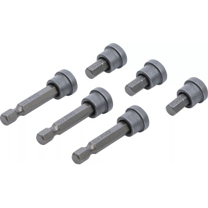 Set biti cu opritor adancime pentru placi din gips-carton, antrenare hexagon exterior 6,3 mm (1/4), crestatura in cruce PH2, 6 piese, BGS DIY 50406 - Img 2