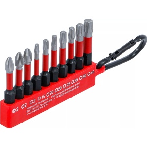 Set biţi cu torsiune antrenare hexagon exterior 6,3 mm (1/4") 10 piese, BGS Diy 20818 - Img 3