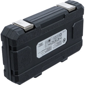 Set biţi si tubulare, act. 6,3 mm (1/4"), 10 mm (3/8"), 12,5 mm (1/2"), Profil E si Profil T (pentru Torx),25 piese, BGS 20124 - Img 5