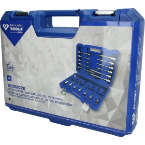 Set biti Spline (XZN), profil cu multi dinti cu tubulare 1/2", 26 de piese, Brilliant Tools BT022026 - Img 4