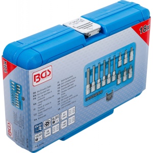 Set biti Torx cu gaura, antrenare 1/4" si 1/2", 18 piese, BGS 5174 - Img 6