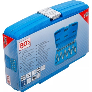 Set biti Torx T20-T70 si tubulare profil E E10-E24, antrenare 1/2", 19 piese, BGS 5100 - Img 6