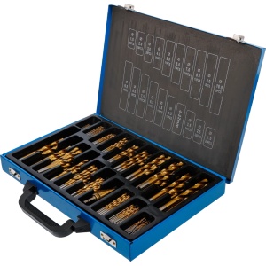 Set burghie spirale şi în trepte | HSS, Titan nitrurat, 1 - 10 mm, 231 piese, BGS 72130 - Img 3