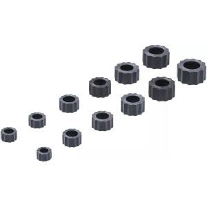 Set capace demontare pentru şuruburi şi piuliţe hexagonale deteriorate, 12 piese, BGS 1245 - Img 1