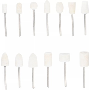Set capete de lustruit / polishat cu forme diferite 13 buc., BGS 74532 - Img 2