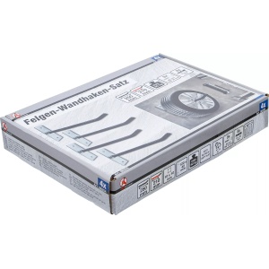 Set cârlige de perete pentru jante, lungime 250 mm, 4 piese, B-88304 - Img 5