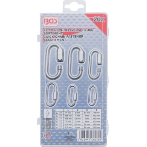 Set carlige lant, cu piulita, 20 buc, BGS 8078 - Img 3