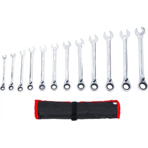 Set chei combinate cu clichet, reversibile, 8 - 19 mm, 12 piese, BGS DIY 30008 - Img 3