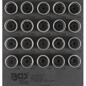 Set chei desfacut antifurt tip A pentru Opel, 20 piese, BGS 9556