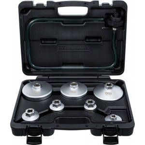 Set chei filtre de ulei cu furtun de scurgere filtru de ulei pentru VAG, BMW, Citroën, Peugeot, Ford, Mercedes-Benz, Opel, Volvo, 8 piese, BGS 72054 - Img 1