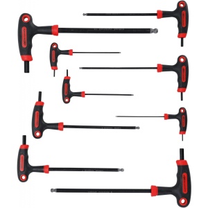 Set chei Imbus cu mâner T, prfil hexagon 2 - 10 mm, 9 piese, BGS DIY 7882 - Img 3