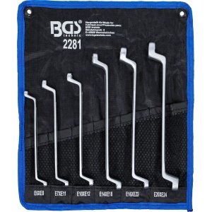 Set chei inelare cu cot Profil E-Type, E6-E24, 6 piese, BGS 2281