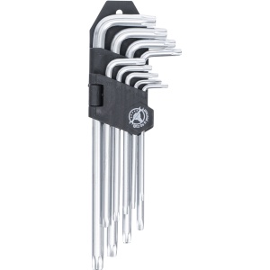 Set chei tip L | lungi | Profil T (pentru Torx) T10 - T50 | 9 piese, BGS Diy 816 - Img 2