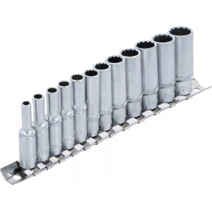 Set chei tubulare adânci in 12 colturi marimi in ţoli 5/32"- 9/16", antrenare 6,3 mm (1/4"), 12 piese, BGS 2757 - Img 4