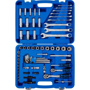 Set chei tubulare hexagonale, acționare 1/4" / 3/8", 92 piese, BGS 74701 - Img 4