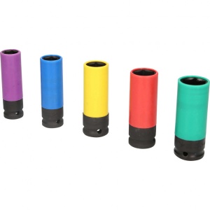 Set chei tubulare pentru demontarea rotilor, 1/2 ", 5 buc, Brilliant Tools BT691010 - Img 3