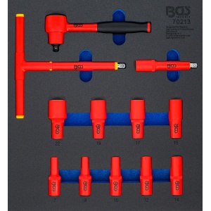 Set chei tubulare VDE, Antrenare 10 mm (3/8"), 7 - 22 mm, 12 piese, BGS 70213